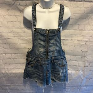 Dollhouse Overall Shorts Adjustable Strap 3-side Buttons